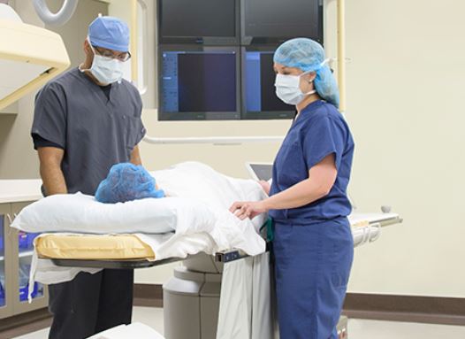 Interventional Radiology helping a patient